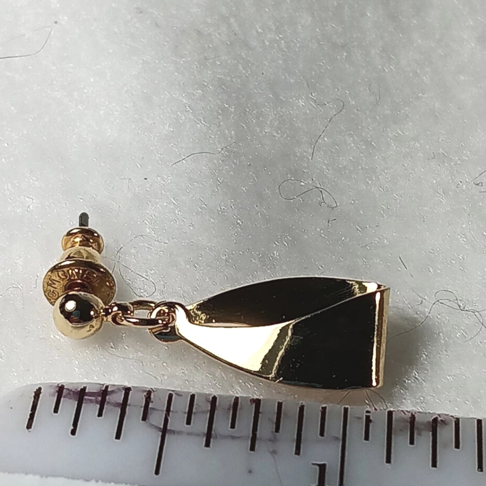 Monet Gold-Tone Twisted Drop Stud Earrings - Picture 2 of 3